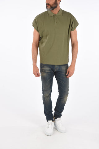 piquè cotton 3 button polo shirt