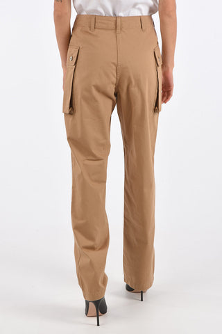 Cotton High Waist Cargo Pants