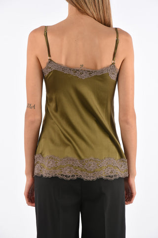 Silk SILSIX top with lace details