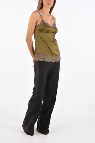 Silk SILSIX top with lace details