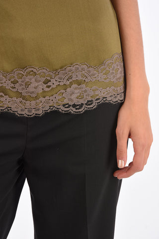 Silk SILSIX top with lace details