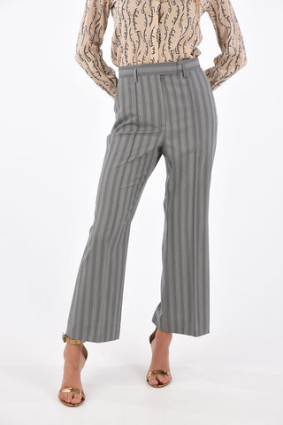 hairline striped bootcut pants