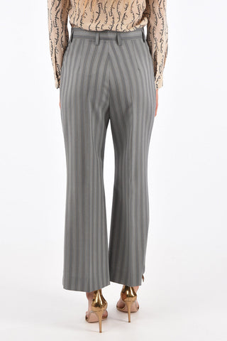 hairline striped bootcut pants