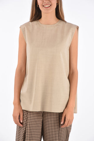 wool top with bow back