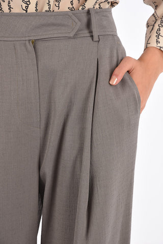 pantalone palazzo TUCK a vita alta