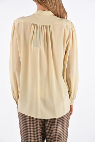 silk jabot blouse