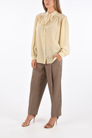 silk jabot blouse