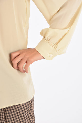 silk jabot blouse