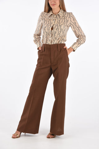 high-rise waist bootcut pants