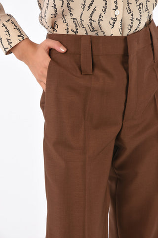 high-rise waist bootcut pants