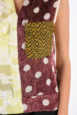 MARGHERITA sleeveless tie neck collar blouse