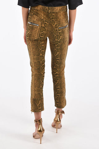 ETOILE snake-print ALONE capri pants with ankle zip