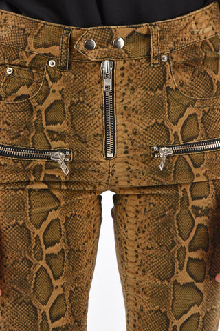 ETOILE snake-print ALONE capri pants with ankle zip