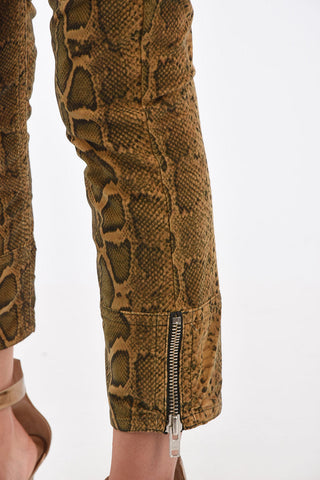 ETOILE snake-print ALONE capri pants with ankle zip