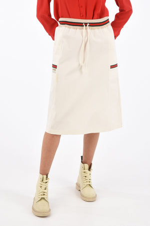 Drawstring cargo skirt