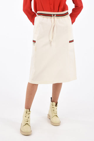 Drawstring cargo skirt