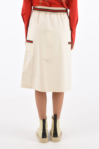 Drawstring cargo skirt