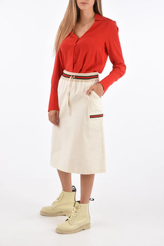 Drawstring cargo skirt