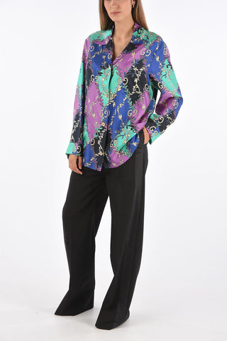 camicia in seta collo a bavero