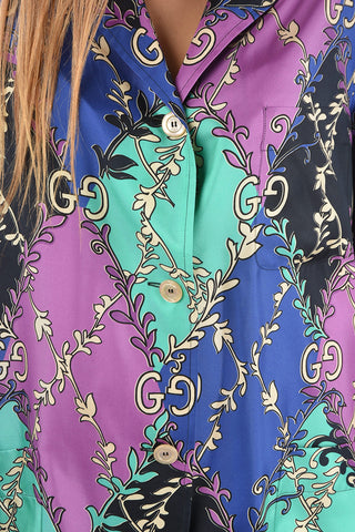 camicia in seta collo a bavero