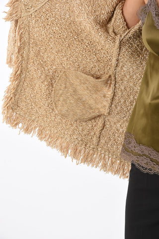 Oversized Raw Cardigan with belt