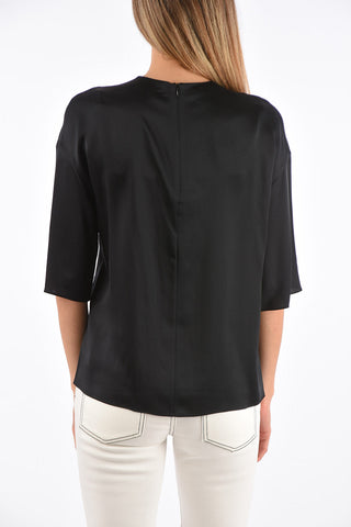 silk 3/4 sleeve top