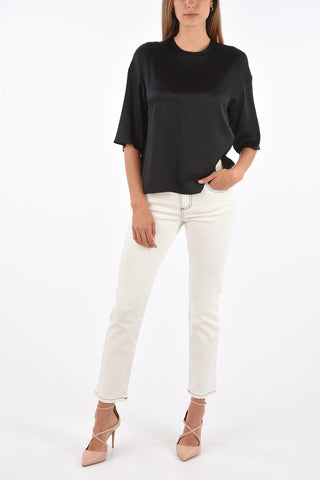 silk 3/4 sleeve top