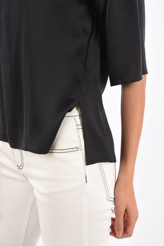 silk 3/4 sleeve top