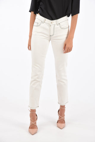 Mid-rise waist straight fit jeans