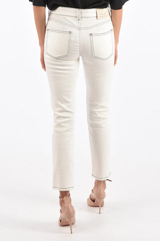 Mid-rise waist straight fit jeans