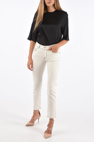 Mid-rise waist straight fit jeans