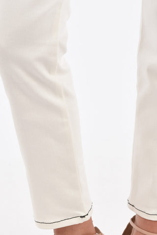 Mid-rise waist straight fit jeans
