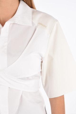 Popeline wrap blouse