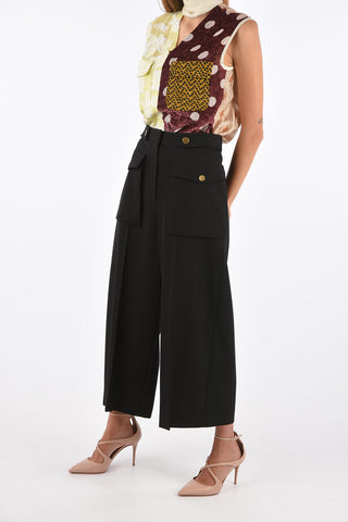 pantalone wide cargo a vita alta