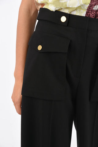 pantalone wide cargo a vita alta