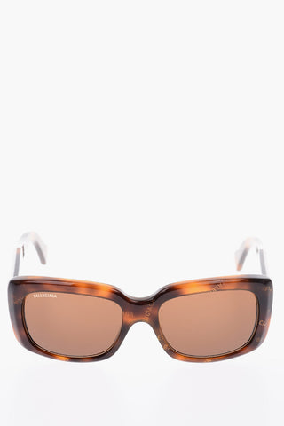 Rectangular Frame Tortoise Sunglasses