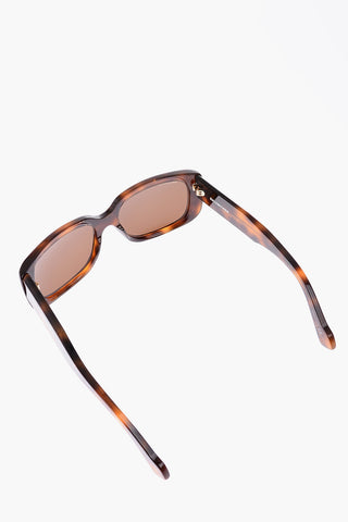 Rectangular Frame Tortoise Sunglasses