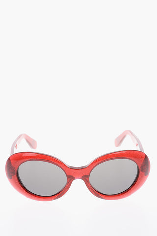 Occhiali da Sole Ovali con Glitter
