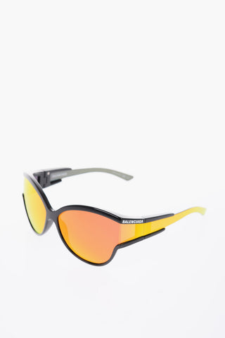 Mask Sunglasses with Mirrored Lenses