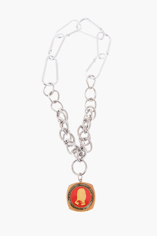 Chain Necklace with Vintage Medallion