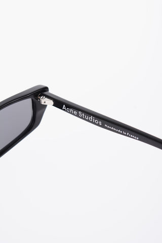 Mirrored Lenses Rectangular Sunglasses