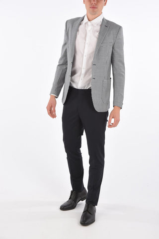 Unlined Houndstooth Blazer