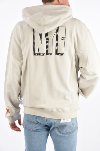 Pockets hoodie sweatshirt with zip closure