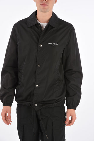Printed Snap Button Windbreaker 