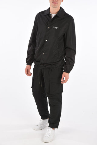 Printed Snap Button Windbreaker 