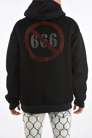 mesh hoodie sweatshirt