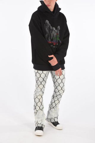 mesh hoodie sweatshirt