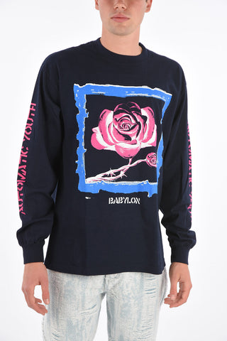 Printed Rose Long Sleeve t-shirt