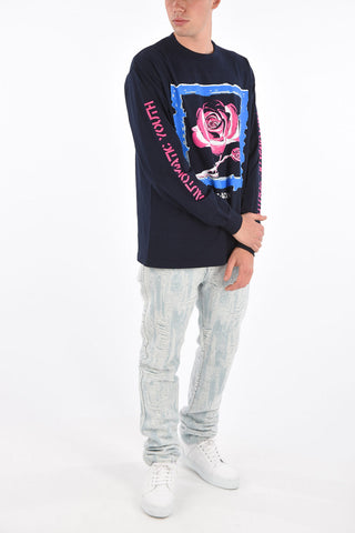 Printed Rose Long Sleeve t-shirt