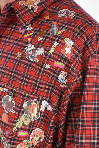 tartan printed Oversized shirt
